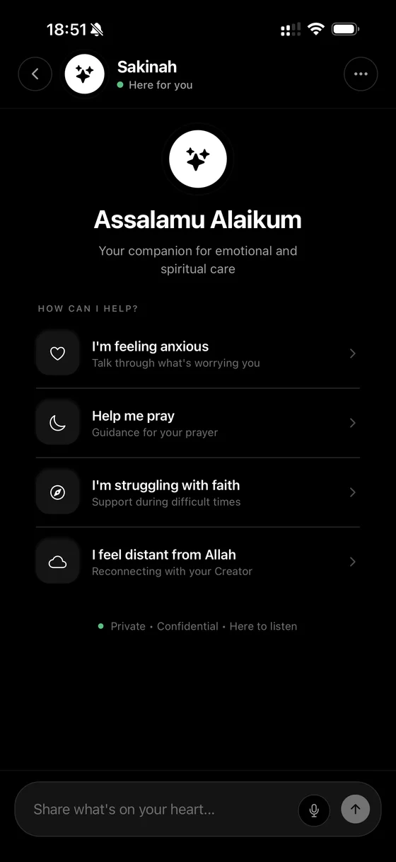 Sakinah — the listening companion
